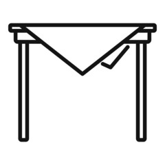 Table surface icon outline vector. Wood furniture