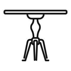 Table stand icon outline vector. Wood furniture