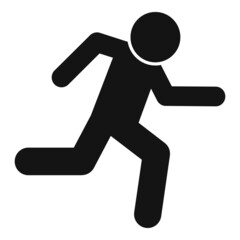 Run effort icon simple vector. Business work