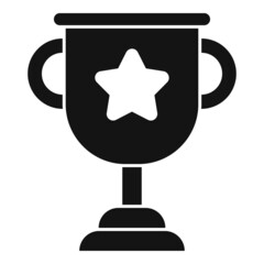 Career cup icon simple vector. Company challenge