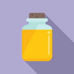 Canola oil probe icon flat vector. Plant seed