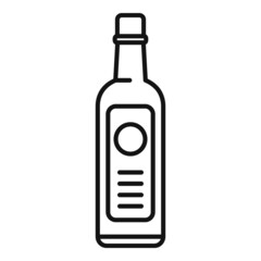 Canola oil bottle icon outline vector. Plant flower