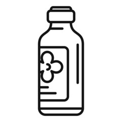 Canola oil shampoo icon outline vector. Flower plant