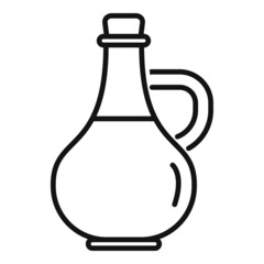 Canola oil glass bottle icon outline vector. Plant seed
