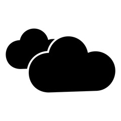 cloudy glyph icon