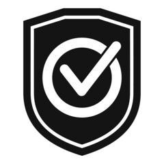 Secured credibility icon simple vector. Customer trust