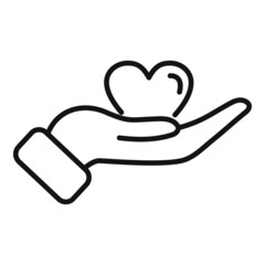 Keep trust icon outline vector. Customer promise