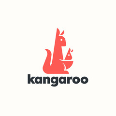 Kangaroo modern logo design icon vector.