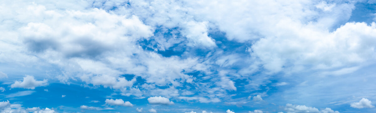 blue sky background aesthetic with cloudy. panorama.