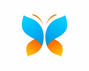 Beautiful butterfly simple logo design