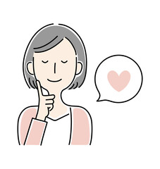 手描き風・喜ぶ女性のベクターイラスト