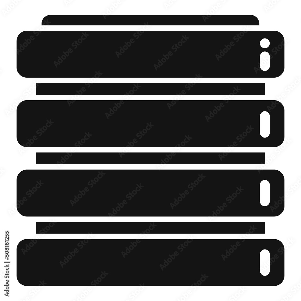 Poster server icon simple vector. control data