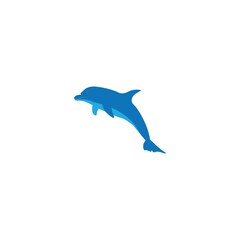 simple dolphin logo vector icon illustration