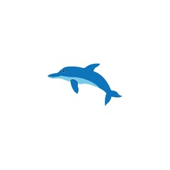 simple dolphin logo vector icon illustration