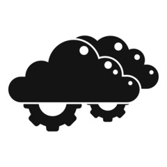 Data cloud control icon simple vector. Business center
