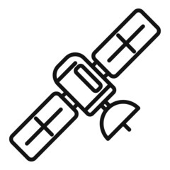 Space satellite icon outline vector. Control center