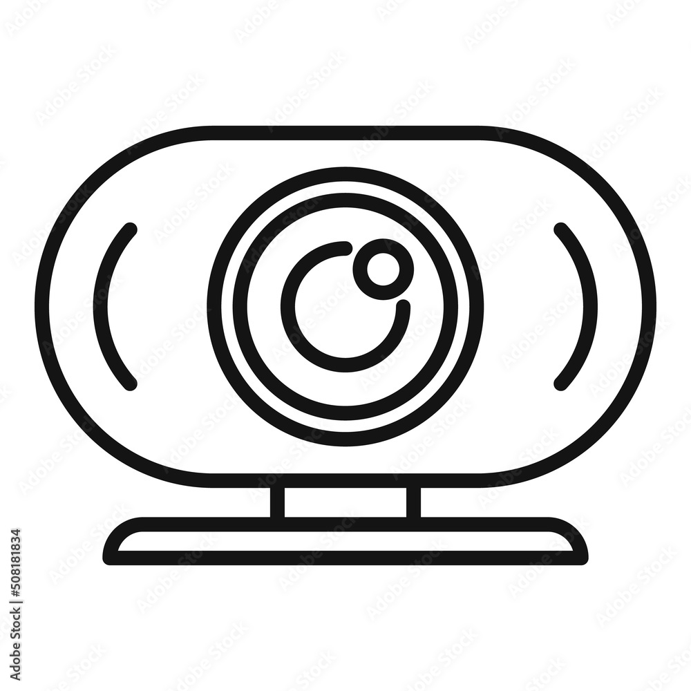Poster server camera control icon outline vector. data center
