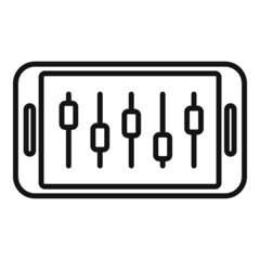 Smartphone control icon outline vector. Work center