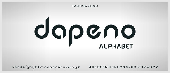 Dapeno, minimal font creative modern alphabet
