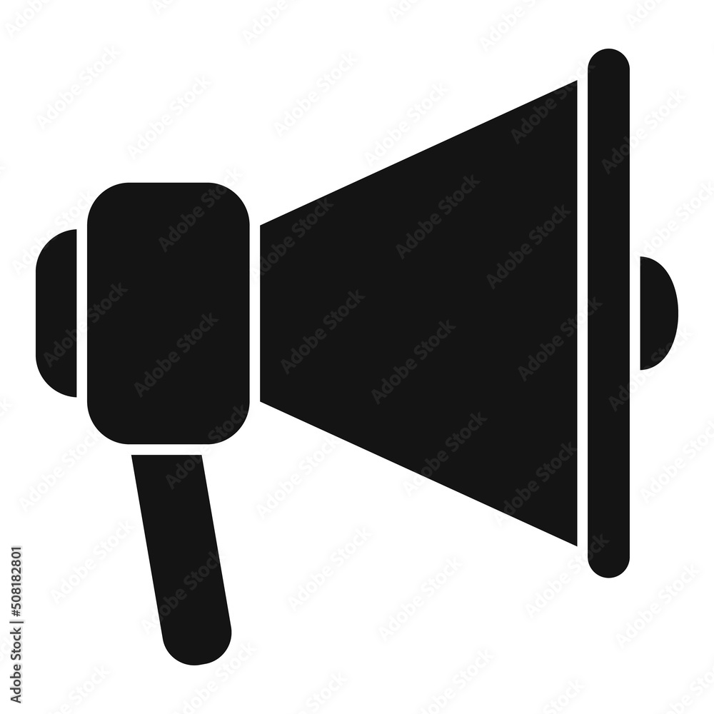 Poster megaphone icon simple vector. information message
