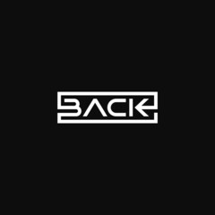 Back typography logo design.