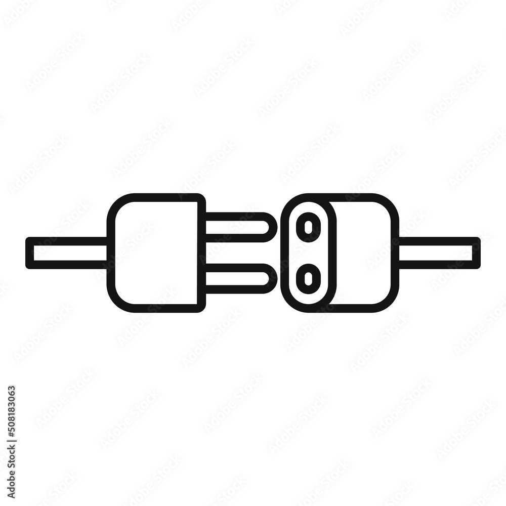 Canvas Prints electric plug icon outline vector. social online