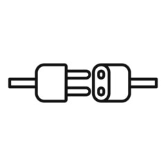 Electric plug icon outline vector. Social online