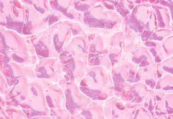texture gel serum on pink background