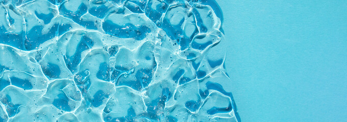 texture gel serum on blue background	
