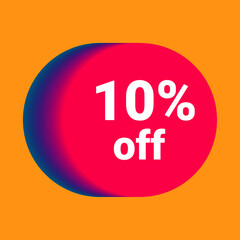 discount button 10%percent vector art