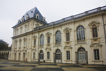 Fototapeta na wymiar Valentino Castle (Castello del Valentino) - former residence of Royal House of Savoy in Turin 