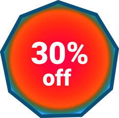 discount button 35% percent vector art