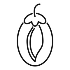 Cosmetic jojoba icon outline vector. Plant seed