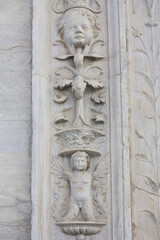 Fototapeta na wymiar Fragment of Cathedral of Saint John the Baptist (Duomo) of Turin 