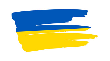 Obraz premium Ukrainian national flag in grunge style