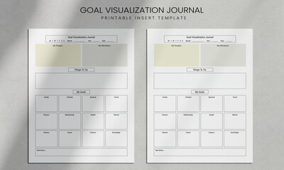Goal Visualization Journal | Goal planner | Goal Visualizations | Visualizations Planner