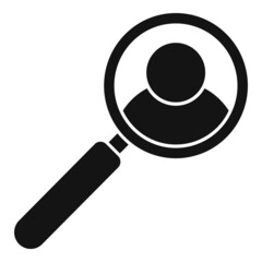 Hire job magnifier icon simple vector. Online search
