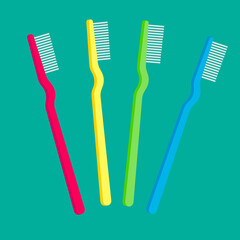 Dental Toothbrush with Gel Paste.Daily Care for the Oral Cavity.Protection of Halitosis.Equipment for Clean and Fresh Teeth. jpeg image, jpg Illustration for Design,Graphic. Isolated on White Backgrou