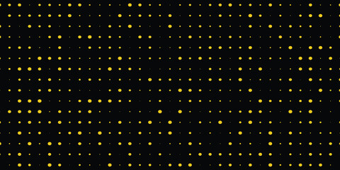 Obraz na płótnie Canvas Yellow dot light and black abstract background