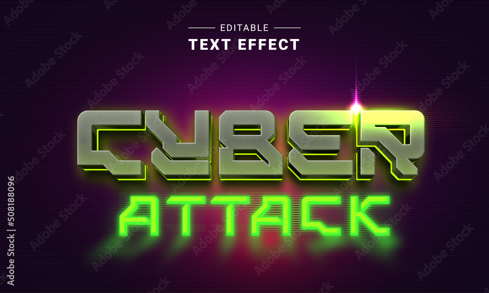 Poster editable text style effect - techno text style theme. cyber technology text style.