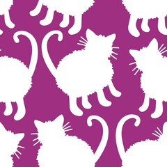 Kids seamless cats pattern for fabrics and textiles and packaging and gifts and cards and linens and wrapping paper