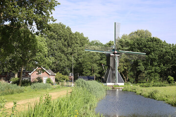 Mühle zum Wasserpumpen in Haarlem Moorgebiet von den Spaniern errichtet