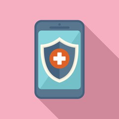 Obraz premium Medicine remote control icon flat vector. Medical care