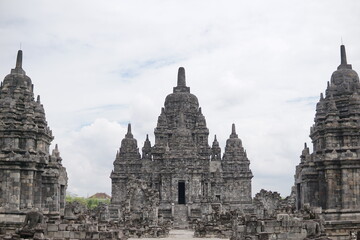 The exoticism of historical tourism of the Sewu Temple building in Central Java, Indonesia.This temple was built in the 8th century AD by King Rakai Panangkaran of the Ancient Mataram Kingdom