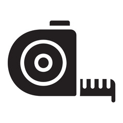 measuring tape glyph icon