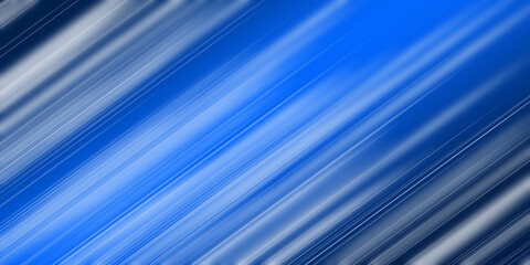 Diagonal blue line flow shiny blurred surface background realistic illustration. Bright futuristic stripes spotlight energy gradient light geometric structure
