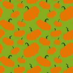 Halloween seamless cute pumpkins pattern for textiles and packaging and gifts and kids and wrapping paper