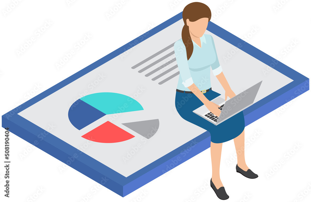 Poster infographic chart vector template. annual statistics curve graph design. market data diagrams. graph
