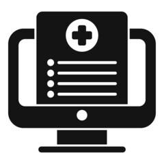 Video internet medicine icon simple vector. Medical care