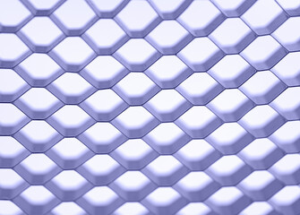 3D Honeycomb Mosaic Background. geometric mesh cell structure. Abstract background with hexagon...